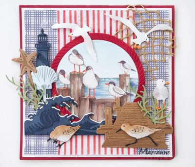 LR0601 - Marianne Design - Sea shells border - Mer / plage - Detail 3