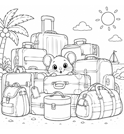 JBC-KK-2601001 - Joep By Carla - Milo op Vakantie - 12 kleurplaten - Coloriage de Milo - Detail 12