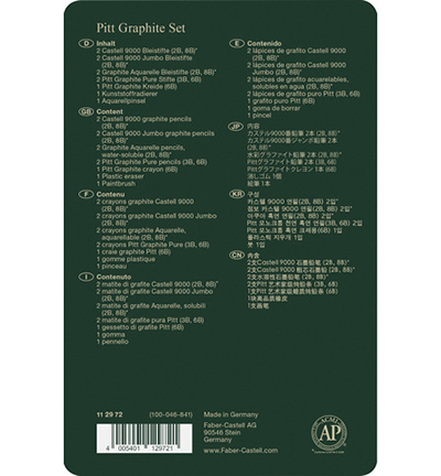 FC-112972 - Faber Castell - Set de crayons Pitt Graphite boite de 11 - Crayon papier - Detail 2 FC-112972 - Faber Castell - Set de crayons Pitt Graphite boite de 11 - Crayon papier - Detail 2