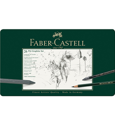 FC-112974 - Faber Castell - Set de crayons Pitt Graphite boite de 26 - Crayon papier - Detail 1 FC-112974 - Faber Castell - Set de crayons Pitt Graphite boite de 26 - Crayon papier - Detail 1