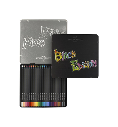 FC-116425 - Faber Castell - Crayons de couleur FC Black Ed. boite métallique - FC-Black Edition - Detail 2 FC-116425 - Faber Castell - Crayons de couleur FC Black Ed. boite métallique - FC-Black Edition - Detail 2