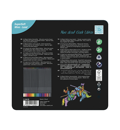 FC-116425 - Faber Castell - Crayons de couleur FC Black Ed. boite métallique - FC-Black Edition - Detail 4 FC-116425 - Faber Castell - Crayons de couleur FC Black Ed. boite métallique - FC-Black Edition - Detail 4