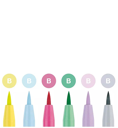 FC-167163 - Faber Castell - Etui de 6 Pastel - Sets & specials Pitt Artist Pen - Detail 1 FC-167163 - Faber Castell - Etui de 6 Pastel - Sets & specials Pitt Artist Pen - Detail 1