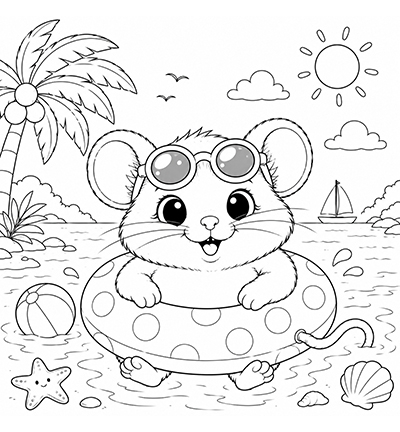 JBC-KK-2601001 - Joep By Carla - Milo op Vakantie - 12 kleurplaten - Coloriage de Milo - Detail 14
