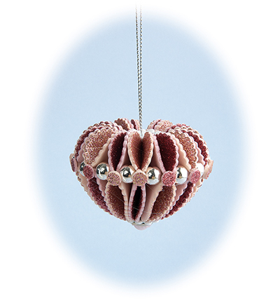 45.6227 - Leane Creatief - Glitter Foam Cœur avec bord festonné matrice pour découper - Enveloppe, boîte - Detail 1