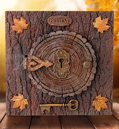 DM0056-CS - Cosmic Shimmer - Medium Log Slice - Cosmic Shimmer Silicone Mould - Detail 3