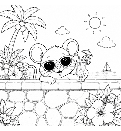 JBC-KK-2601001 - Joep By Carla - Milo op Vakantie - 12 kleurplaten - Coloriage de Milo - Detail 16