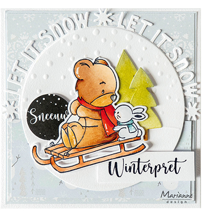 CS1138 - Marianne Design - Bear & Rabbit - Noël, hiver - Detail 3