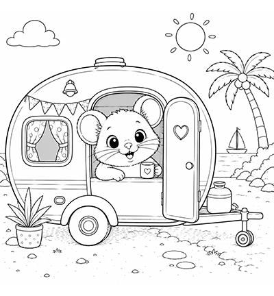 JBC-KK-2601001 - Joep By Carla - Milo op Vakantie - 12 kleurplaten - Coloriage de Milo - Detail 20