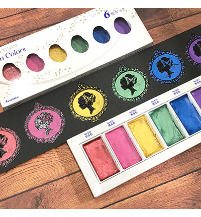 MC20GC/6V - Kuretake / ZIG - Gem Colors, 6 Colors set - Sets & palettes Gansai Tambi - Detail 4