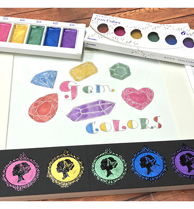MC20GC/6V - Kuretake / ZIG - Gem Colors, 6 Colors set - Sets & palettes Gansai Tambi - Detail 5