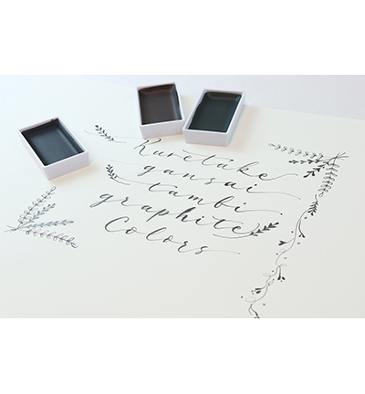 MC20GR/6V - Kuretake / ZIG - Graphite Colors, 6 Colors set - Gansai Tambi Sets - Detail 2