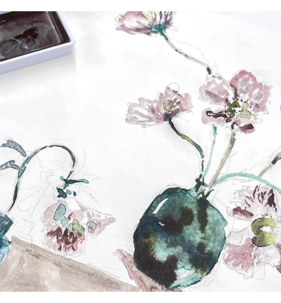 MC20GR/6V - Kuretake / ZIG - Graphite Colors, 6 Colors set - Gansai Tambi Sets - Detail 3