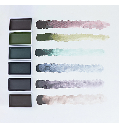 MC20GR/6V - Kuretake / ZIG - Graphite Colors, 6 Colors set - Gansai Tambi Sets - Detail 11