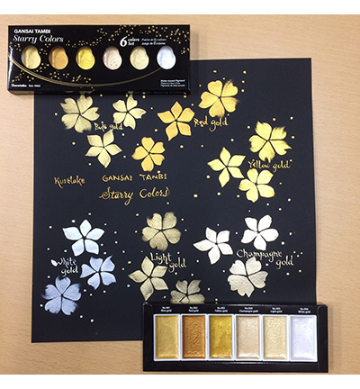 MC20SC/6V - Kuretake / ZIG - Starry Colors, 6 Colors set - Gansai Tambi Sets - Detail 17