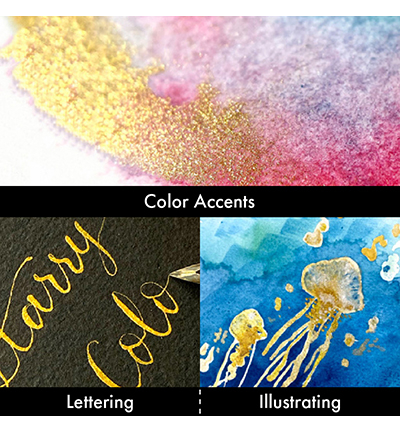 MC20SC/6V - Kuretake / ZIG - Starry Colors, 6 Colors set - Gansai Tambi Sets - Detail 35