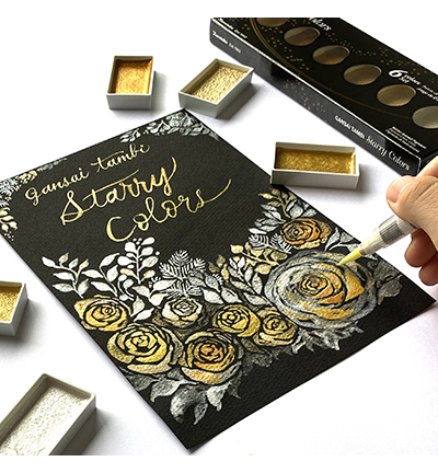 MC20SC/6V - Kuretake / ZIG - Starry Colors, 6 Colors set - Gansai Tambi Sets - Detail 39