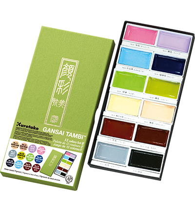 MC20/12V/NW - Kuretake / ZIG - Set 12 New Colours - Sets & palettes Gansai Tambi - Detail 1 MC20/12V/NW - Kuretake / ZIG - Set 12 New Colours - Sets & palettes Gansai Tambi - Detail 1
