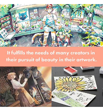 MC20/24V/NW - Kuretake / ZIG - Set 24 Colours II - Gansai Tambi Sets - Detail 7