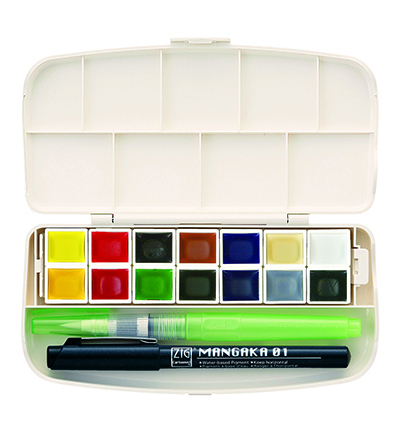 MC30-1 - Kuretake / ZIG - Gansai Tambi Portable Set - Gansai Tambi Sets - Detail 1