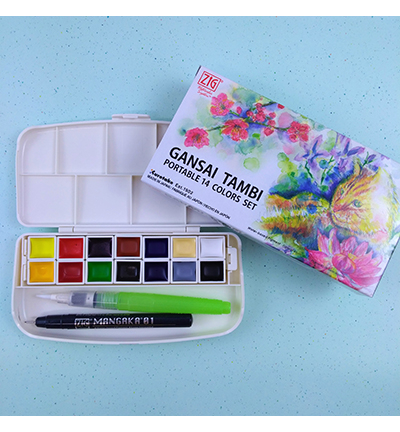MC30-1 - Kuretake / ZIG - Gansai Tambi Portable Set - Gansai Tambi Sets - Detail 2