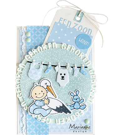 EC0195 - Marianne Design - Eline's Storks and Babies - Bébé - Detail 2