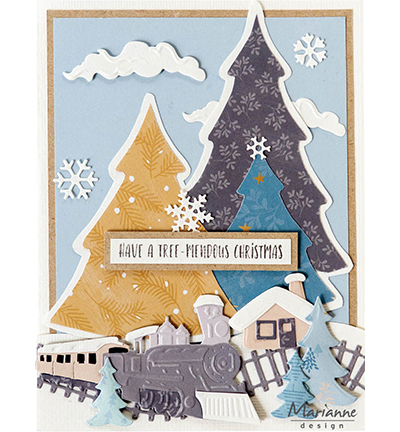 PS8105 - Marianne Design - Forest - A4 - Noël, hiver - Detail 3