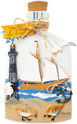 LR0810 - Marianne Design - Tiny's Sailboat - Mer / plage - Detail 1