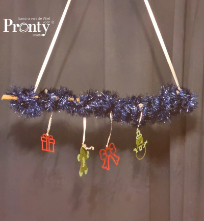 492.001.020 - Pronty - Grey Chipboard Christmas tree deco - Grey Chipboard - Detail 1