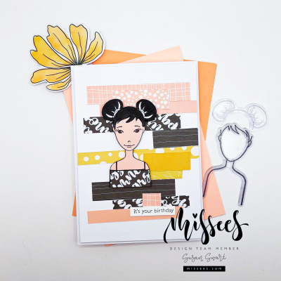 BASICSDCKJ05 - StudioLight - Karin Joan Clear Stamp & Die Cut Carol Missees Collection, nr.05 - Noël, hiver - Detail 1