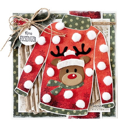 PS8076 - Marianne Design - Craft stencil Sweater - Noël, hiver - Detail 1