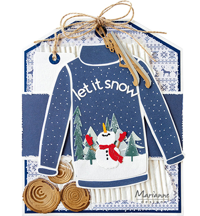 PS8076 - Marianne Design - Craft stencil Sweater - Noël, hiver - Detail 2