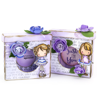 25.4803 - Leane Creatief - Flower Foam gift boxes  4 x white - Mousse, Flower gift boxes  - Detail 1
