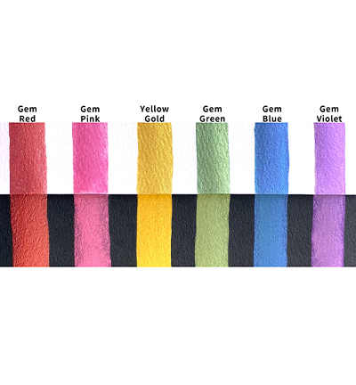 MC21/850 - Kuretake / ZIG - Gem Green - Gansai Tambi - Detail 1