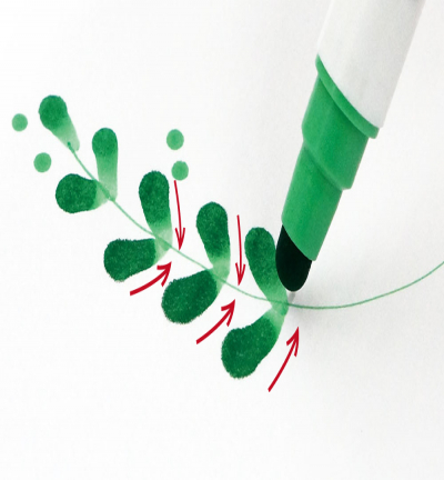 TC-6100/402 - Kuretake / ZIG - (402)Kiwi - Clean Color Dot - Detail 5