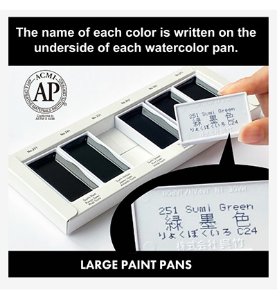 MC20SU/6V - Kuretake / ZIG - Sumi Colors, 6 Colors set - Gansai Tambi Sets - Detail 7