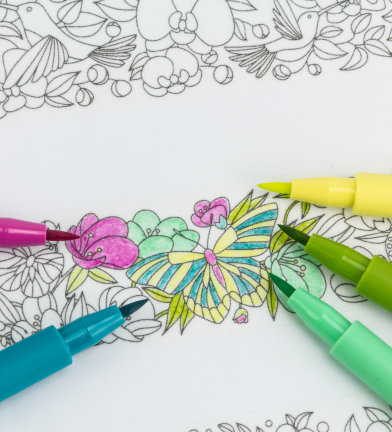 12432-4322 - Hobby Crafting Fun - Color Me Tapes Butterflies & Flowers - Color Me Tapes - Detail 5