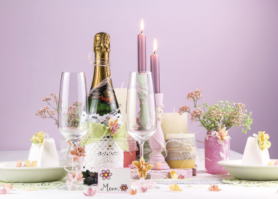 9547-050-290-8 - Halbach - Linen Look, Pale Green - Deco Ribbon (Linen) - Detail 1