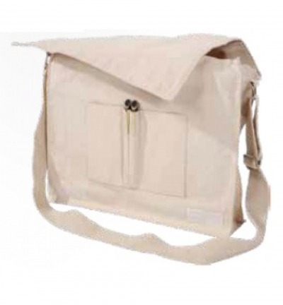 E-33 - Kippers - Sac école/ordinateur, écru - Coton - Detail 1