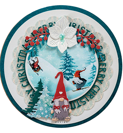 CR1595 - Marianne Design - Merry Christmas circle by Marleen - Textes - Detail 3
