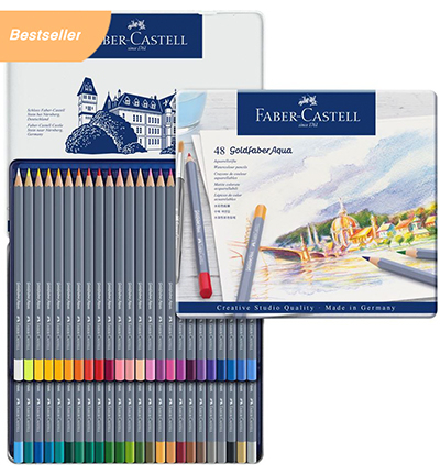 FC-114648 - Faber Castell - Crayons aquarelle FC Goldfaber boite métal - Goldfaber Set Crayons aquarelle - Detail 1 FC-114648 - Faber Castell - Crayons aquarelle FC Goldfaber boite métal - Goldfaber Set Crayons aquarelle - Detail 1