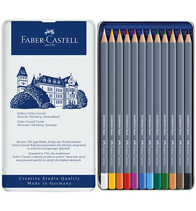 FC-114612 - Faber Castell - Crayons aquarelle FC Goldfaber boite métal - Goldfaber Set Crayons aquarelle - Detail 1 FC-114612 - Faber Castell - Crayons aquarelle FC Goldfaber boite métal - Goldfaber Set Crayons aquarelle - Detail 1