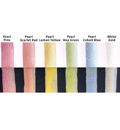 MC21/734 - Kuretake / ZIG - Pearl Pink - Gansai Tambi - Detail 1