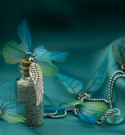 12448-4804 - Hobby Crafting Fun - Real Leaves & Organza Butterflies Set - Set feuille et papillon - Detail 1