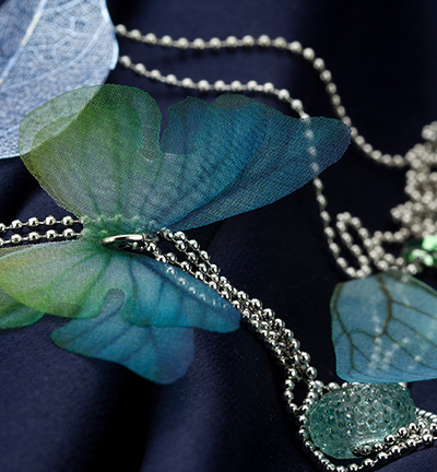 12448-4804 - Hobby Crafting Fun - Real Leaves & Organza Butterflies Set - Set feuille et papillon - Detail 2
