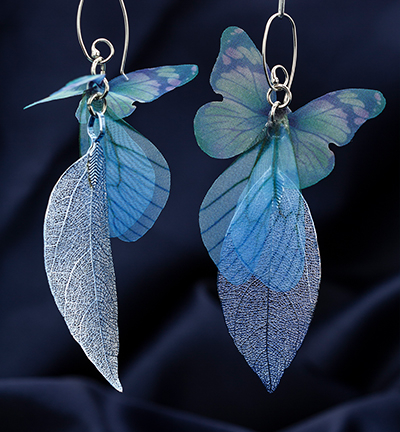 12448-4803 - Hobby Crafting Fun - Real Leaves & Organza Butterflies Set - Set feuille et papillon - Detail 1