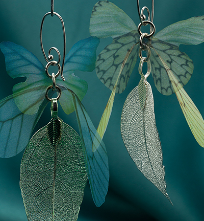 12448-4801 - Hobby Crafting Fun - Real Leaves & Organza Butterflies Set - Set feuille et papillon - Detail 2