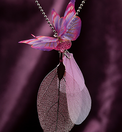 12448-4806 - Hobby Crafting Fun - Real Leaves & Organza Butterflies Set - Set feuille et papillon - Detail 1
