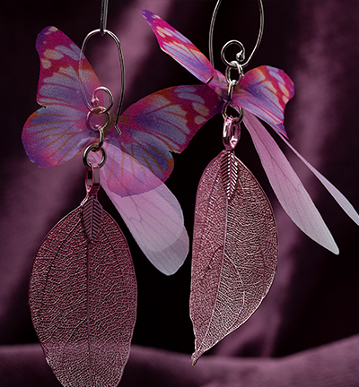 12448-4805 - Hobby Crafting Fun - Real Leaves & Organza Butterflies Set - Set feuille et papillon - Detail 2