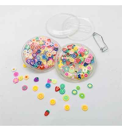 12470-7002 - Hobby Crafting Fun - Clear Click Buttons, acrylic, ø 47mm - Click Buttons - Detail 1